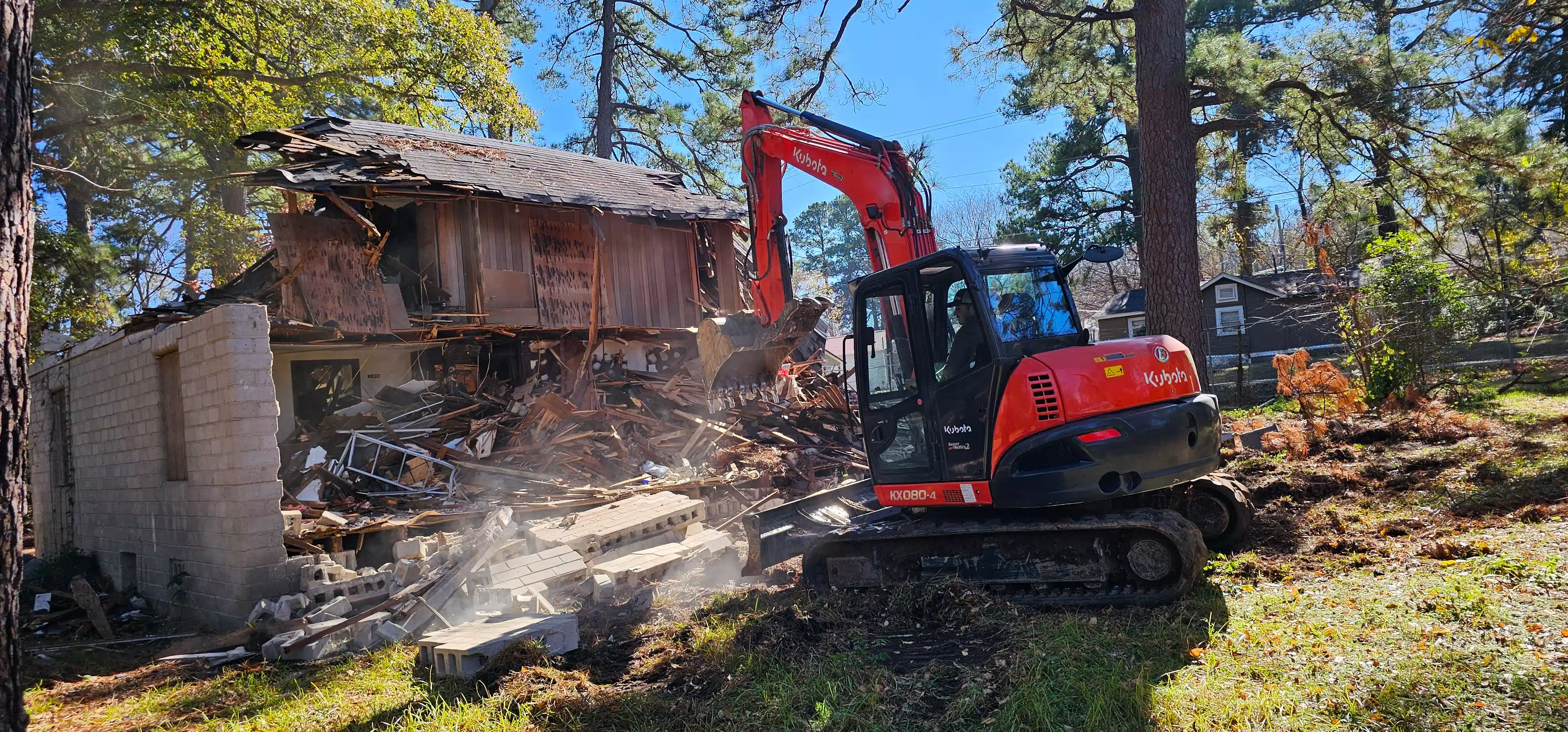 Excavation contractor crew at work in Longview TX