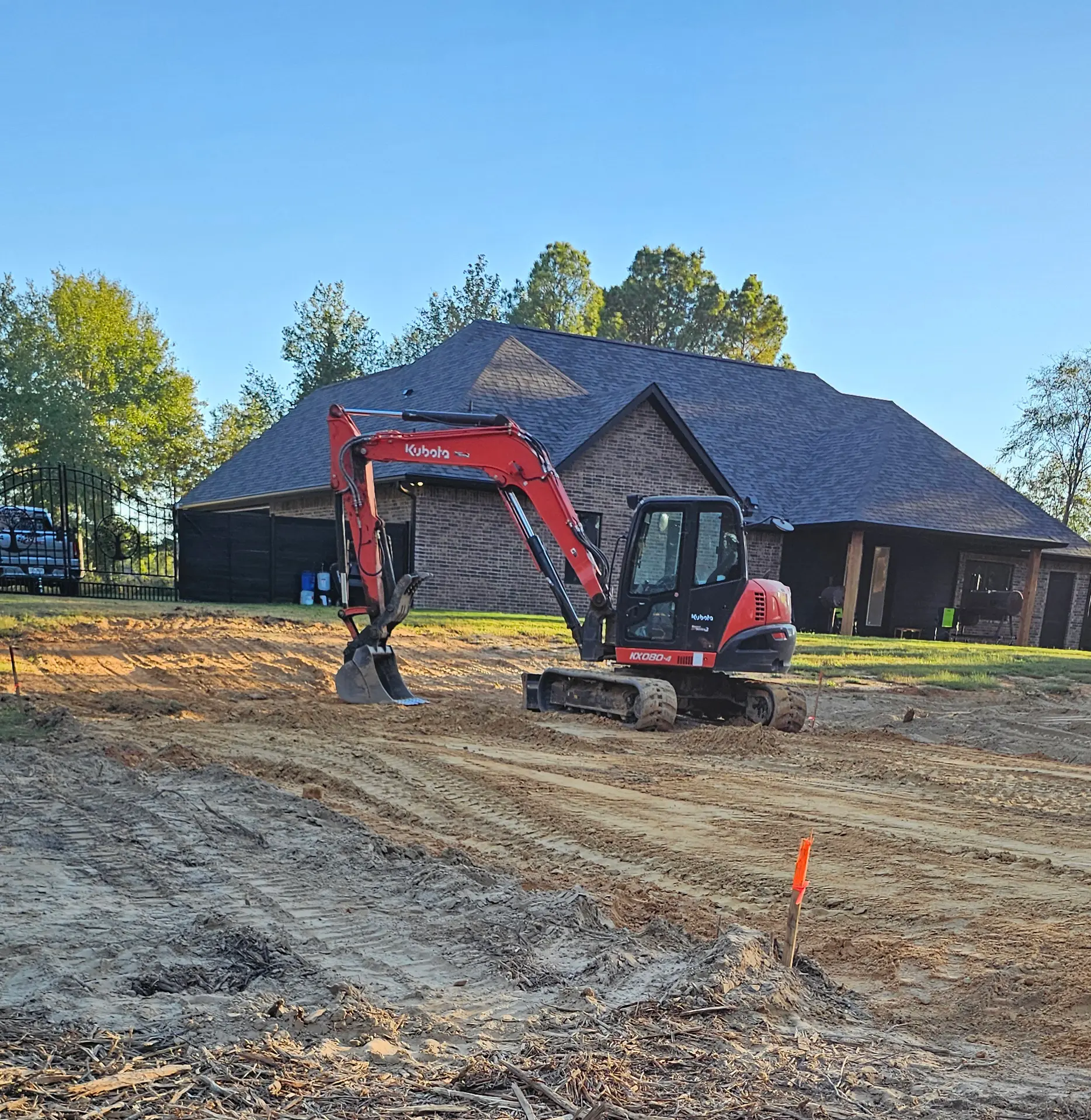 Demolition contractor crew at work in Longview TX